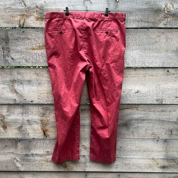 346 Brooks Brothers Men's Red Flat Front Chino Pants Size W42/L30 - Picture 5 of 7